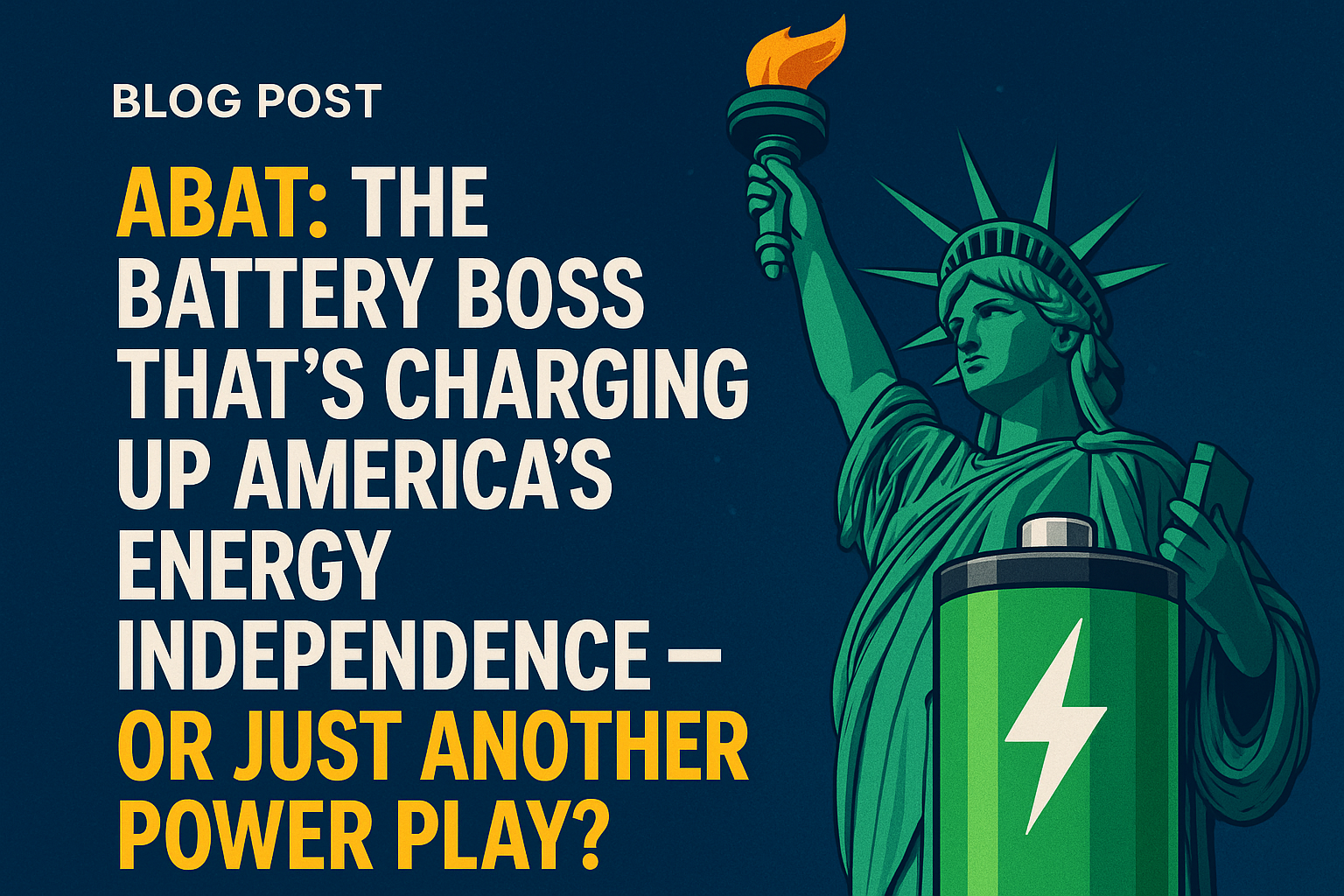 ABAT: The Battery Boss That's Charging Up America's Energy Independence – Or Just Another Power Play?